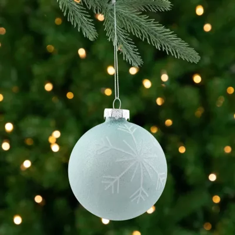Northlight Snowflake Glass Ball 4-pc. Christmas Ornament