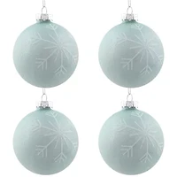 Northlight Snowflake Glass Ball 4-pc. Christmas Ornament