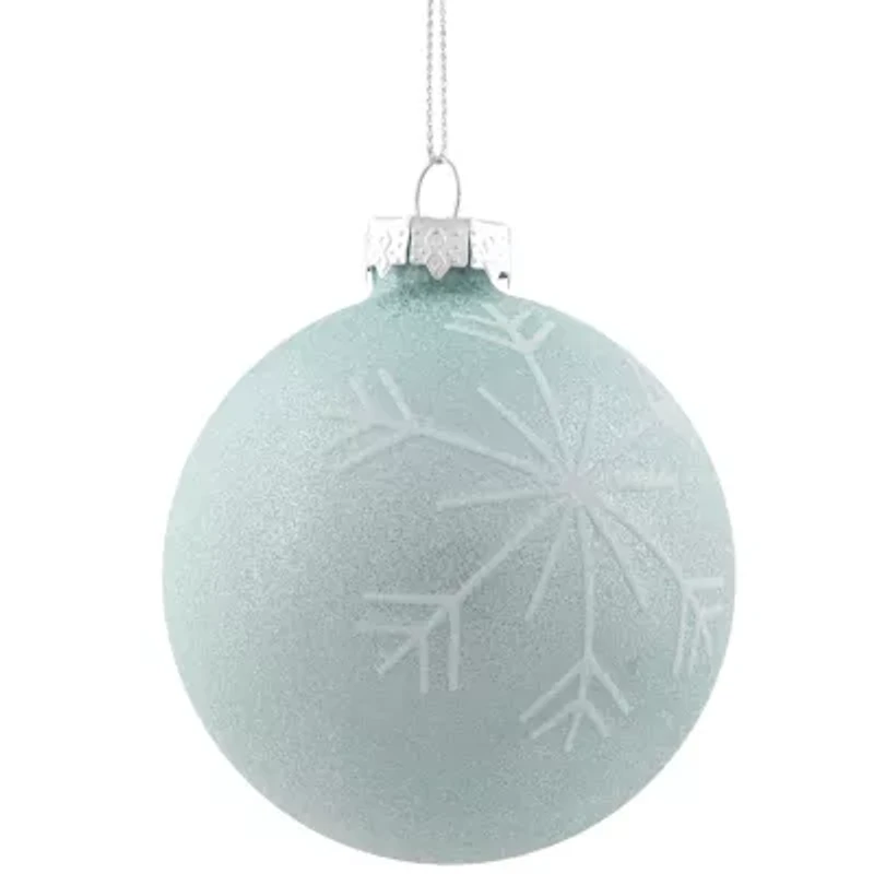 Northlight Snowflake Glass Ball 4-pc. Christmas Ornament