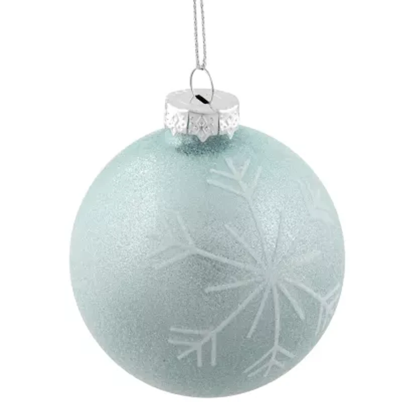 Northlight Snowflake Glass Ball 4-pc. Christmas Ornament