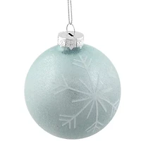 Northlight Snowflake Glass Ball 4-pc. Christmas Ornament