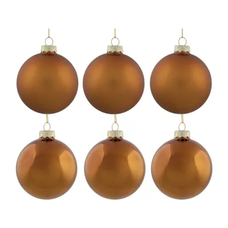Northlight Glass 2-Finish Ball 6-pc. Christmas Ornament
