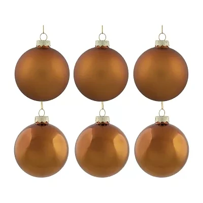 Northlight Glass 2-Finish Ball 6-pc. Christmas Ornament
