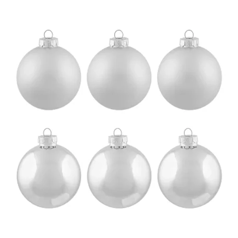 Northlight 2-Finish Glass Ball 6-pc. Christmas Ornament