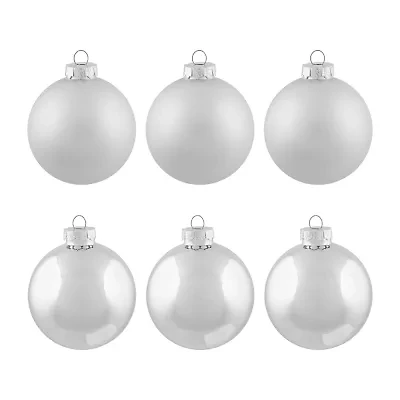 Northlight 2-Finish Glass Ball 6-pc. Christmas Ornament