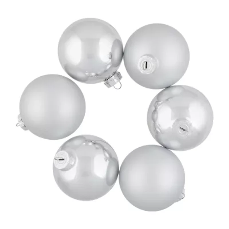 Northlight 2-Finish Glass Ball 6-pc. Christmas Ornament