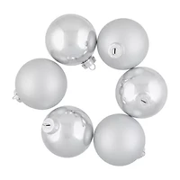 Northlight 2-Finish Glass Ball 6-pc. Christmas Ornament