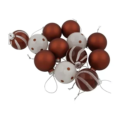 Northlight Glass 3-Finish Ball 12-pc. Christmas Ornament