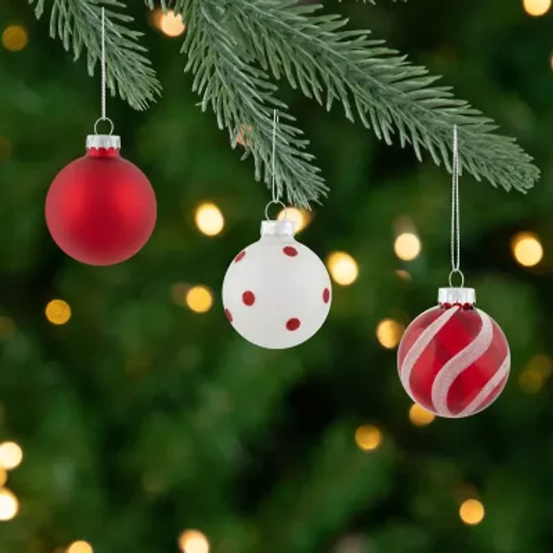 Northlight Glass 3-Finish Ball 12-pc. Christmas Ornament