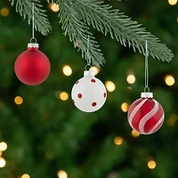 Northlight Glass 3-Finish Ball 12-pc. Christmas Ornament