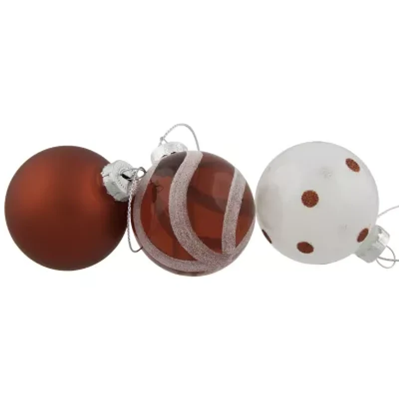Northlight Glass 3-Finish Ball 12-pc. Christmas Ornament