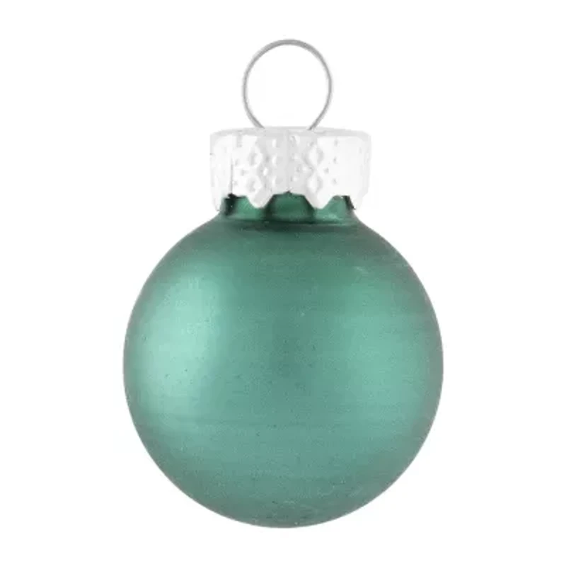 Northlight 2-Finish Glass Green Ball 40-pc. Christmas Ornament