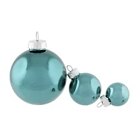 Northlight 2-Finish Glass Green Ball 40-pc. Christmas Ornament
