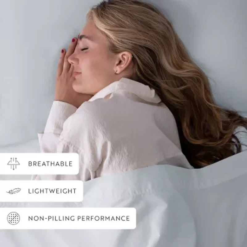 Casual Comfort 100% Cotton Percale Ultra-Soft 4 Piece Sheet Set