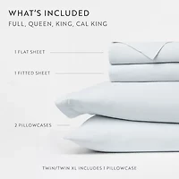 Casual Comfort 100% Cotton Percale Ultra-Soft 4 Piece Sheet Set