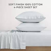Casual Comfort 100% Cotton Percale Ultra-Soft 4 Piece Sheet Set