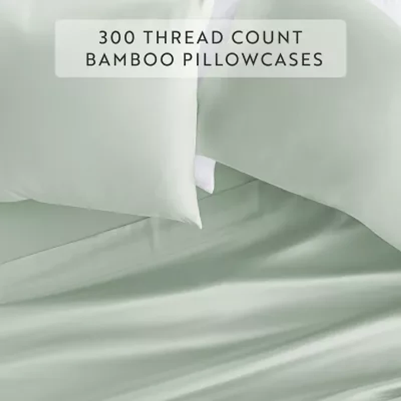 Casual Comfort Sateen Weave Rayon From Bamboo Temperature Regulating Pillowcase Set