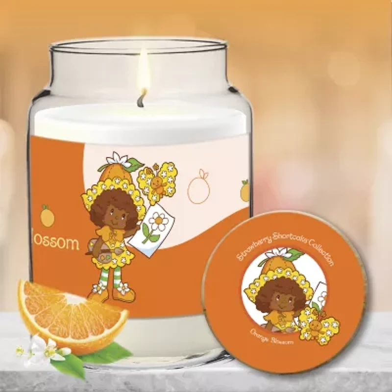 Courtside Market Strawberry Shortcake 26 Oz Orange Blossom Wave Scented Jar Candle
