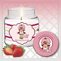 Courtside Market Strawberry Shortcake 18 Oz Striped Scented Jar Candle