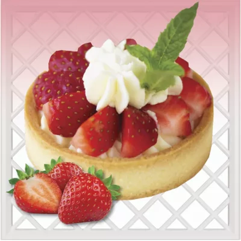 Courtside Market Strawberry Shortcake 18 Oz Striped Scented Jar Candle