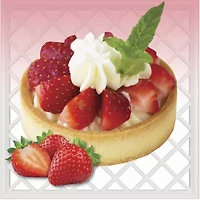 Courtside Market Strawberry Shortcake 18 Oz Striped Scented Jar Candle
