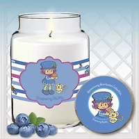 Courtside Market Strawberry Shortcake Oz Blueberry Muffin Striped Scented Jar Candle