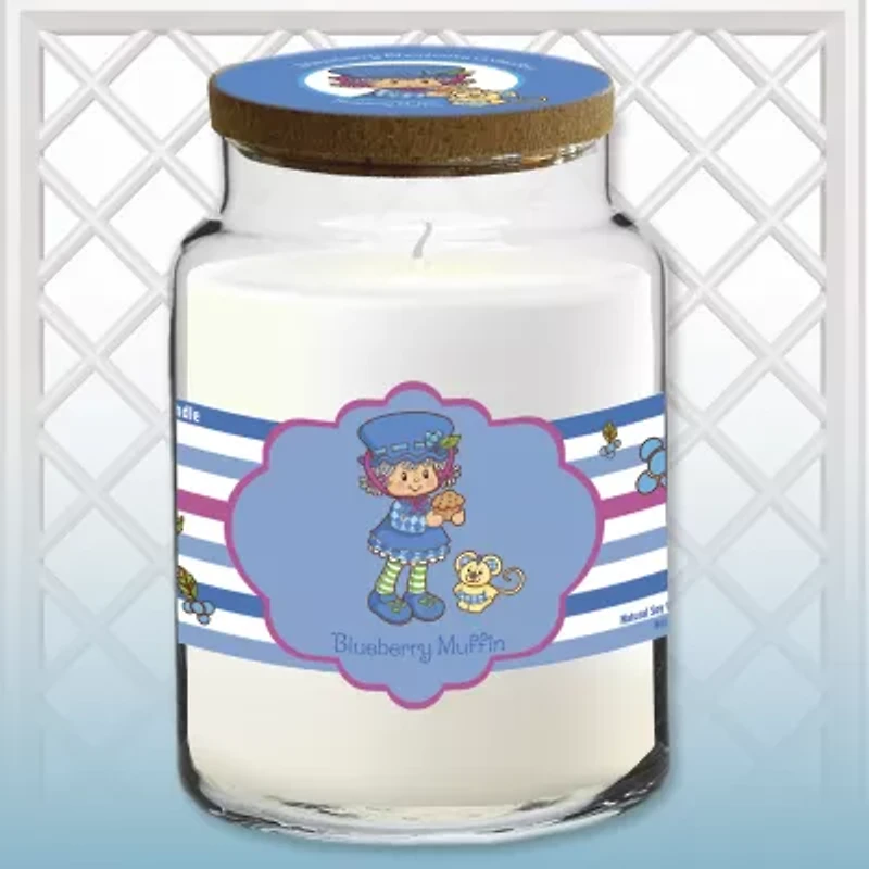 Courtside Market Strawberry Shortcake Oz Blueberry Muffin Striped Scented Jar Candle
