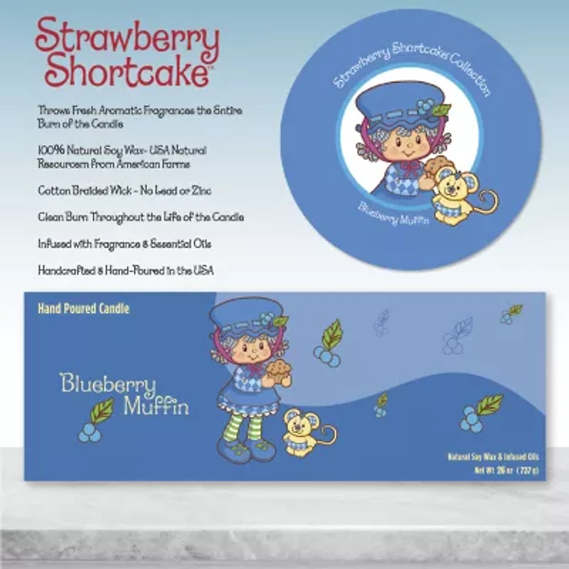 Courtside Market Strawberry Shortcake 26 Oz Blueberry Muffin Wave Scented Jar Candle