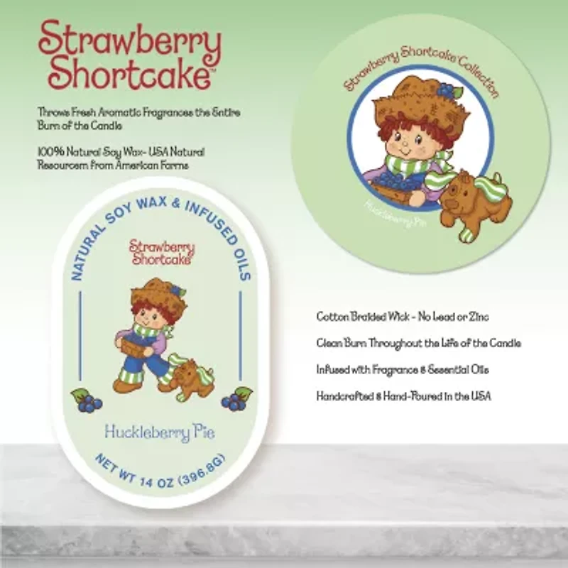 Courtside Market Strawberry Shortcake 14 Oz Huckleberry Pie Pill Shape Scented Jar Candle