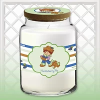 Courtside Market Strawberry Shortcake 26 Oz Huckleberry Pie Striped Scented Jar Candle