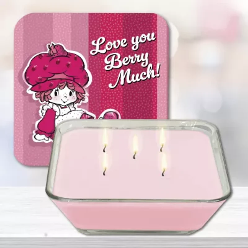 Courtside Market Strawberry Shortcake 20 Oz Love You Berry Much Candy Dish Scented Jar Candle