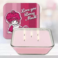 Courtside Market Strawberry Shortcake 20 Oz Love You Berry Much Candy Dish Scented Jar Candle