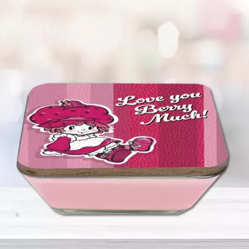 Courtside Market Strawberry Shortcake 20 Oz Love You Berry Much Candy Dish Scented Jar Candle