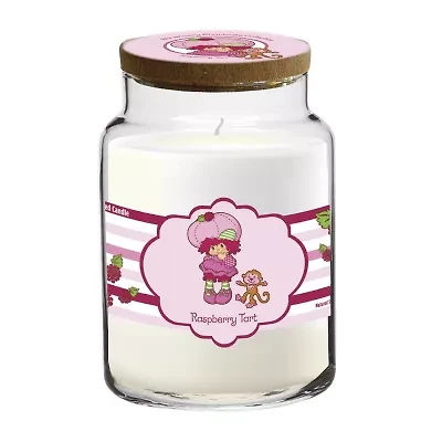 Courtside Market Strawberry Shortcake 26 Oz Raspberry Tart Striped Scented Jar Candle