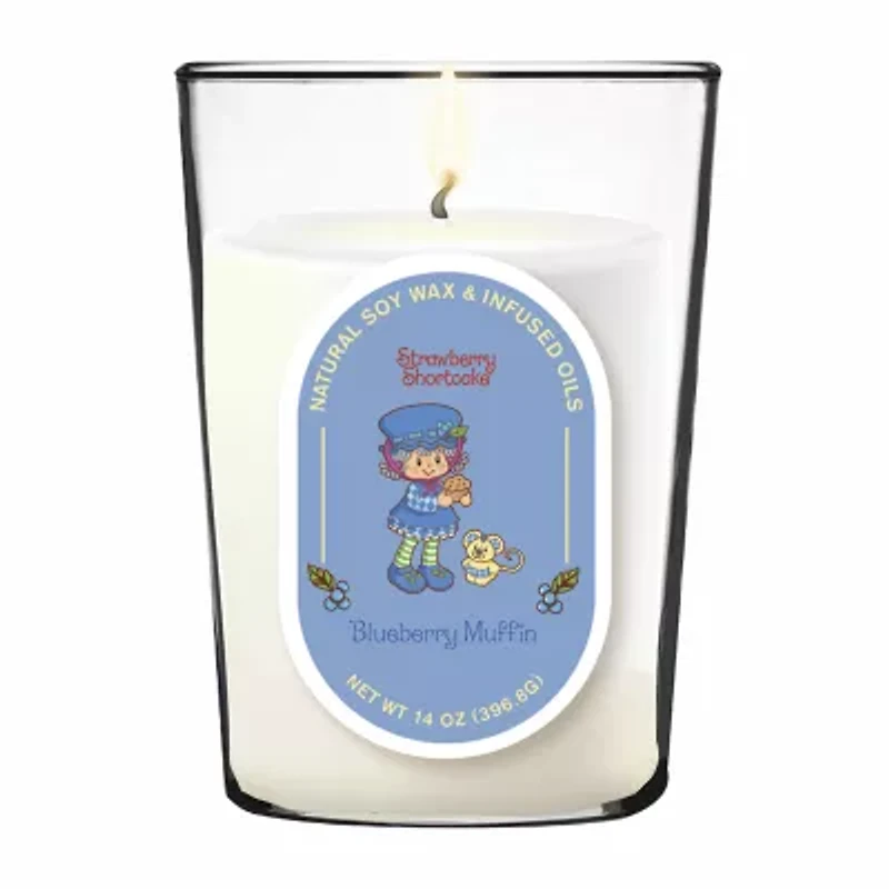 Courtside Market Strawberry Shortcake 14 Oz Blueberry Muffin Pill Shape Scented Jar Candle