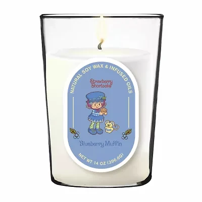 Courtside Market Strawberry Shortcake 14 Oz Blueberry Muffin Pill Shape Scented Jar Candle