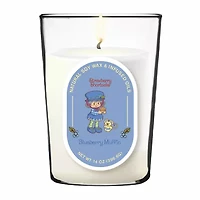 Courtside Market Strawberry Shortcake 14 Oz Blueberry Muffin Pill Shape Scented Jar Candle