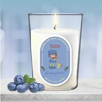 Courtside Market Strawberry Shortcake 14 Oz Blueberry Muffin Pill Shape Scented Jar Candle