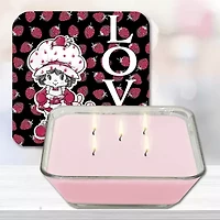 Courtside Market Strawberry Shortcake 20 Oz Love Candy Dish Scented Jar Candle