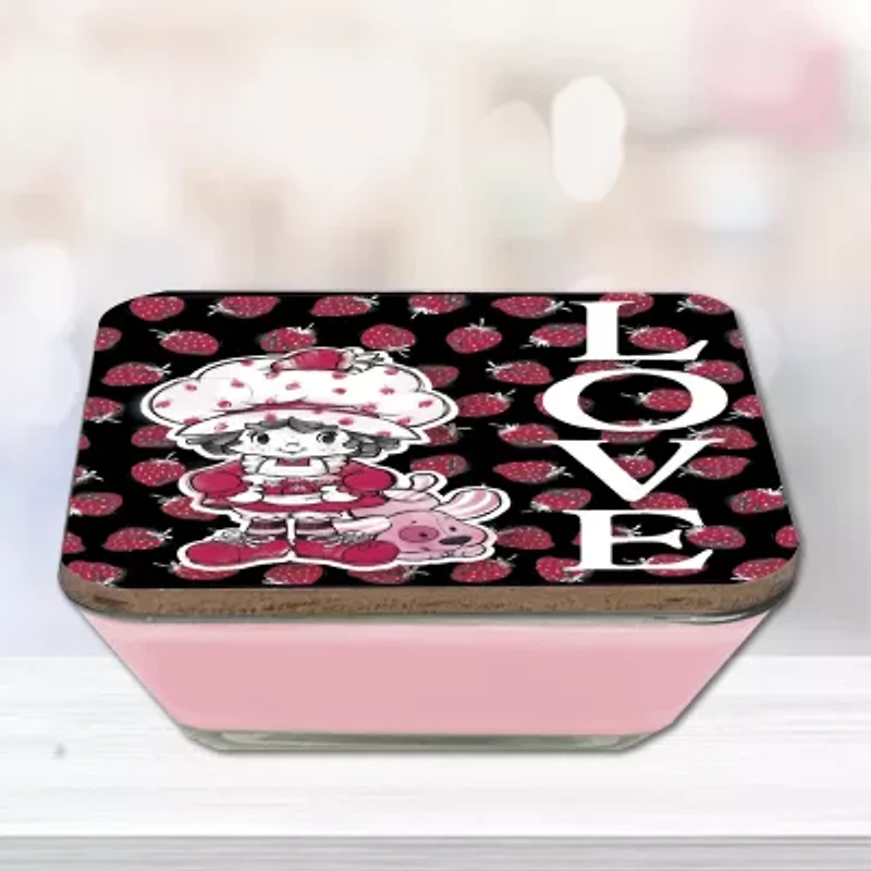 Courtside Market Strawberry Shortcake 20 Oz Love Candy Dish Scented Jar Candle