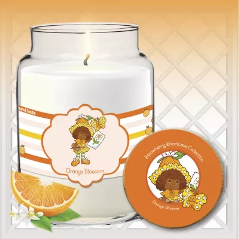 Courtside Market Strawberry Shortcake Oz Orange Blossom Striped Scented Jar Candle