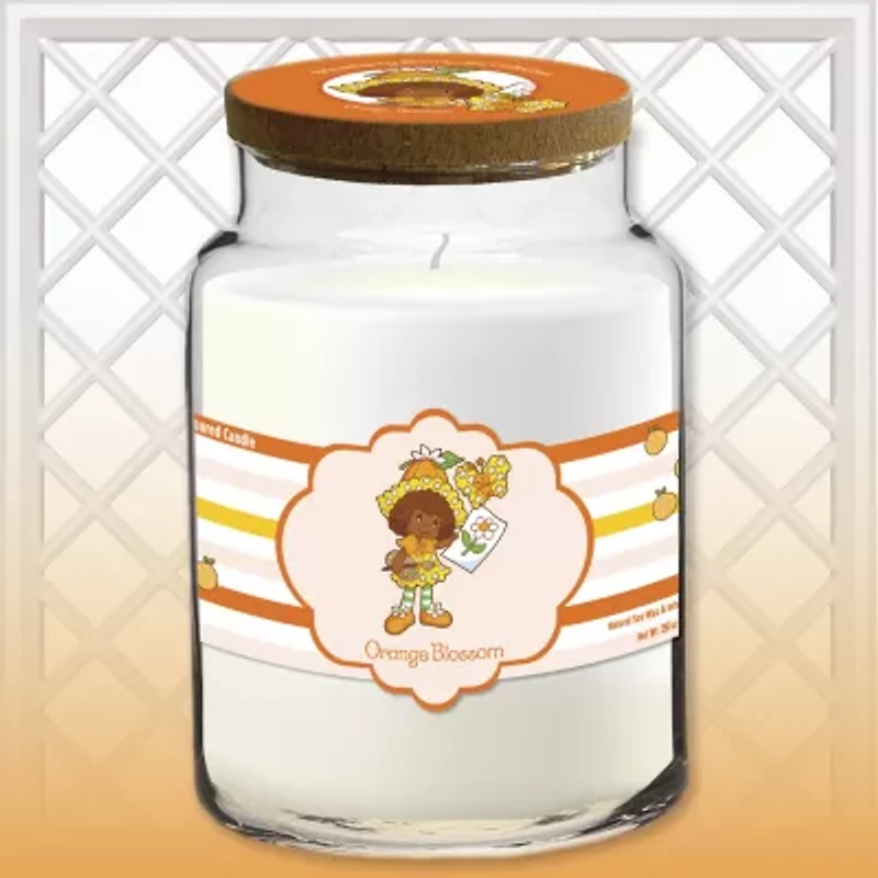 Courtside Market Strawberry Shortcake Oz Orange Blossom Striped Scented Jar Candle
