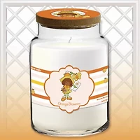 Courtside Market Strawberry Shortcake Oz Orange Blossom Striped Scented Jar Candle