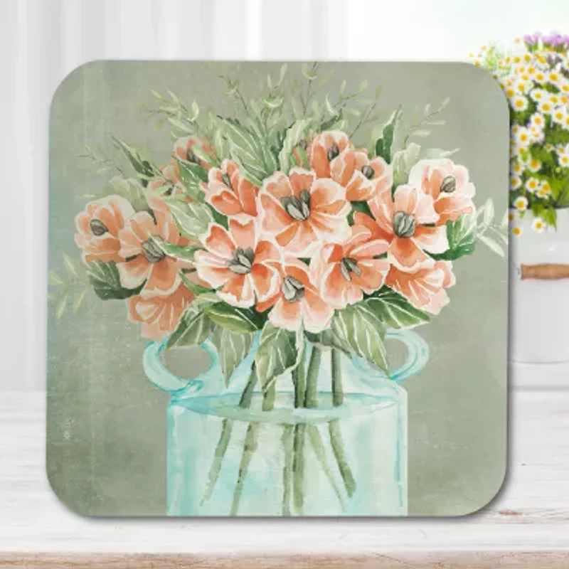 Courtside Market Poppies 3-In-1 20oz Soy Wax With Decorative Art Lid Scented Jar Candle