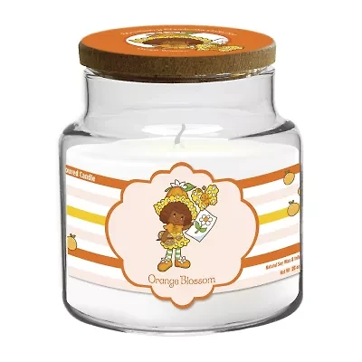 Courtside Market Strawberry Shortcake 18 Oz Orange Blossom Striped Scented Jar Candle