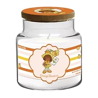Courtside Market Strawberry Shortcake 18 Oz Orange Blossom Striped Scented Jar Candle