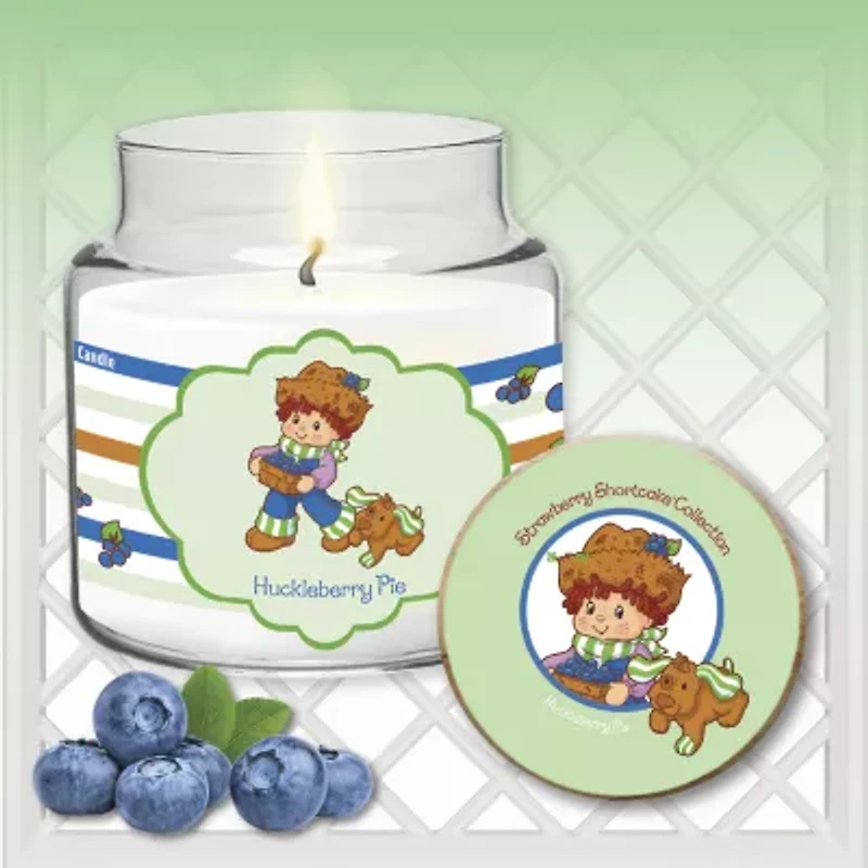 Courtside Market Strawberry Shortcake 18 Oz Huckleberry Pie Striped Scented Jar Candle