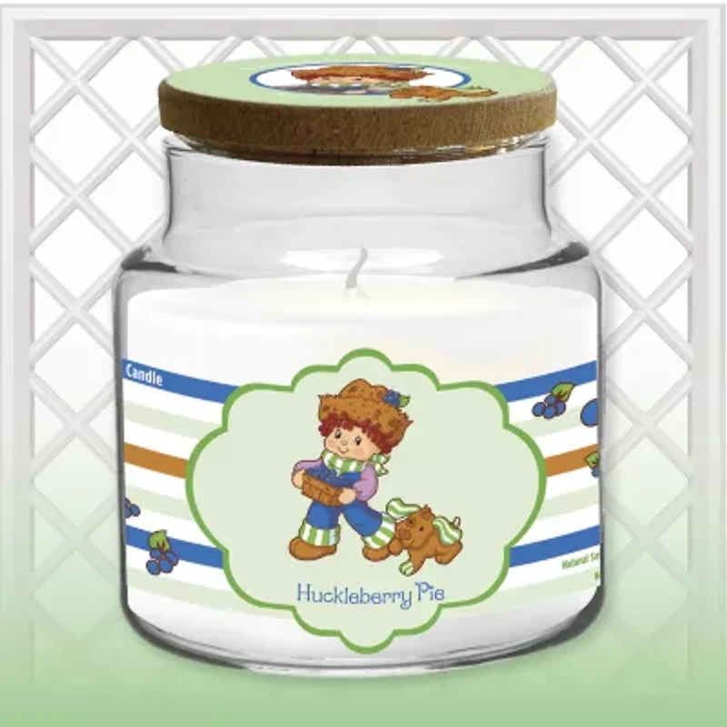Courtside Market Strawberry Shortcake 18 Oz Huckleberry Pie Striped Scented Jar Candle