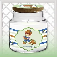 Courtside Market Strawberry Shortcake 18 Oz Huckleberry Pie Striped Scented Jar Candle