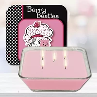 Courtside Market Strawberry Shortcake 20 Oz Valentine Candy Dish Scented Jar Candle